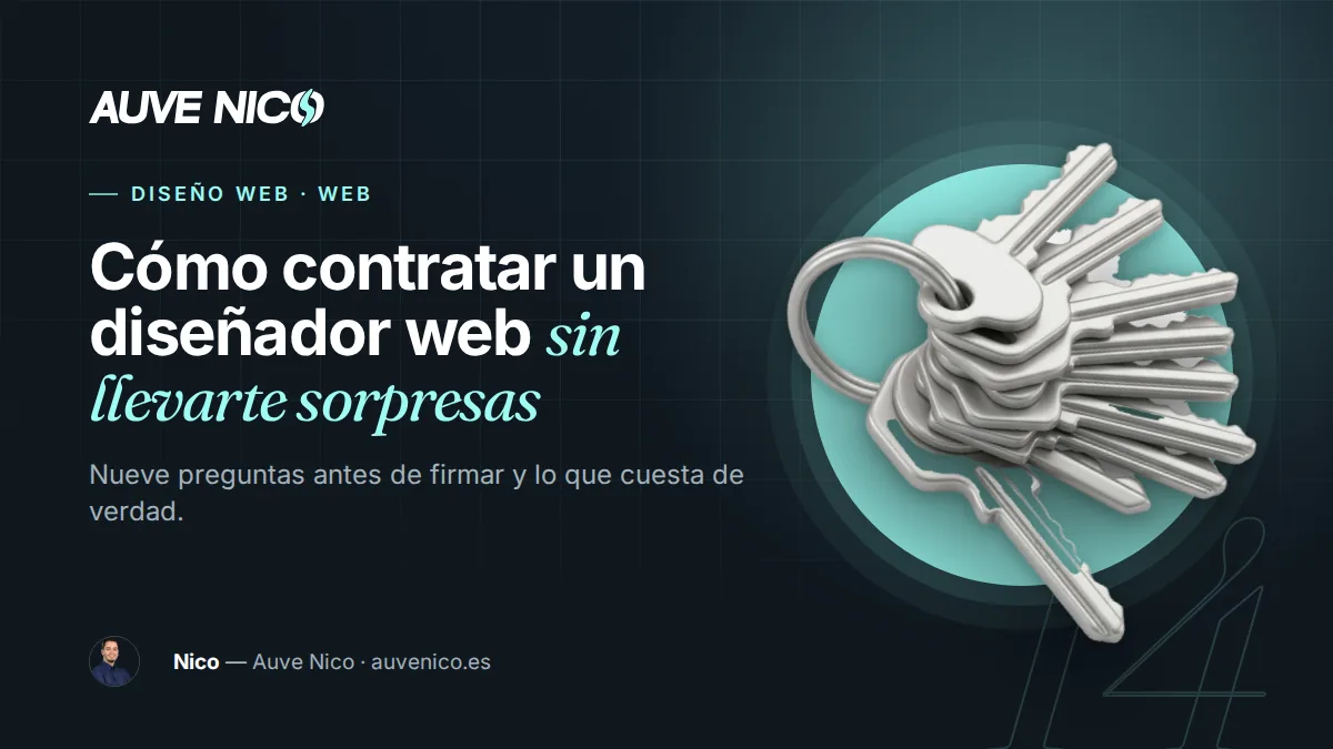 Portada del artículo: Cómo contratar un diseñador web sin llevarte sorpresas